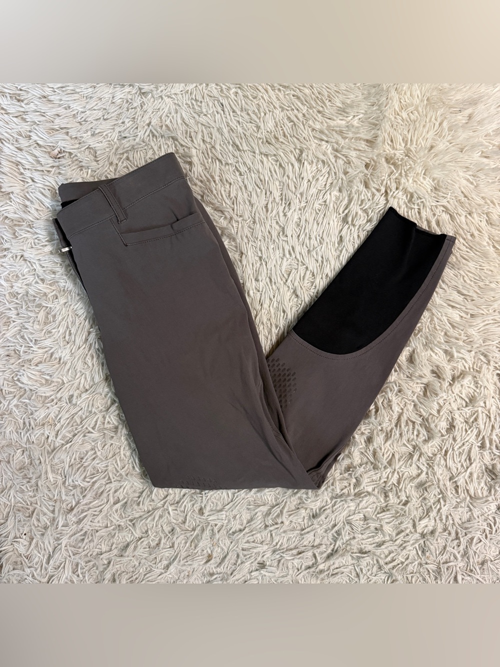 Women’s Size IT46 Grey Equiline Knee Patch Horseback Riding Breeches